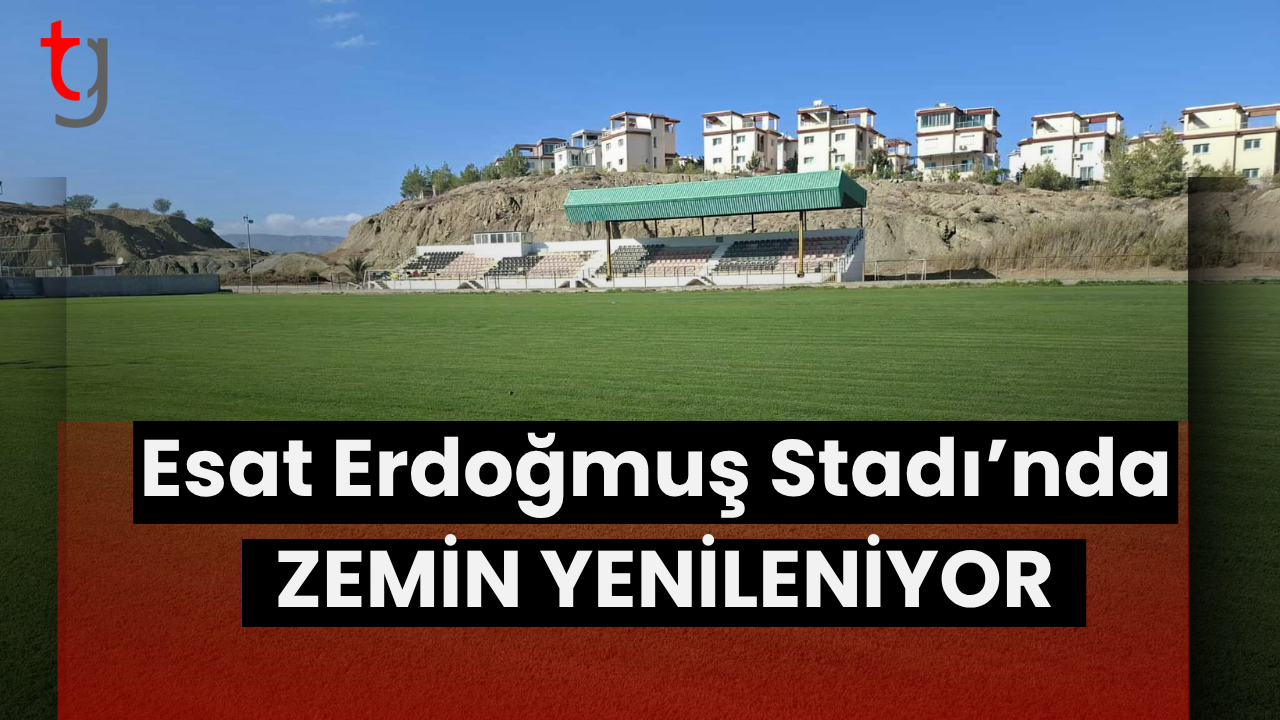 Esat Erdoğmuş Stadı’nda zemin yenileniyor