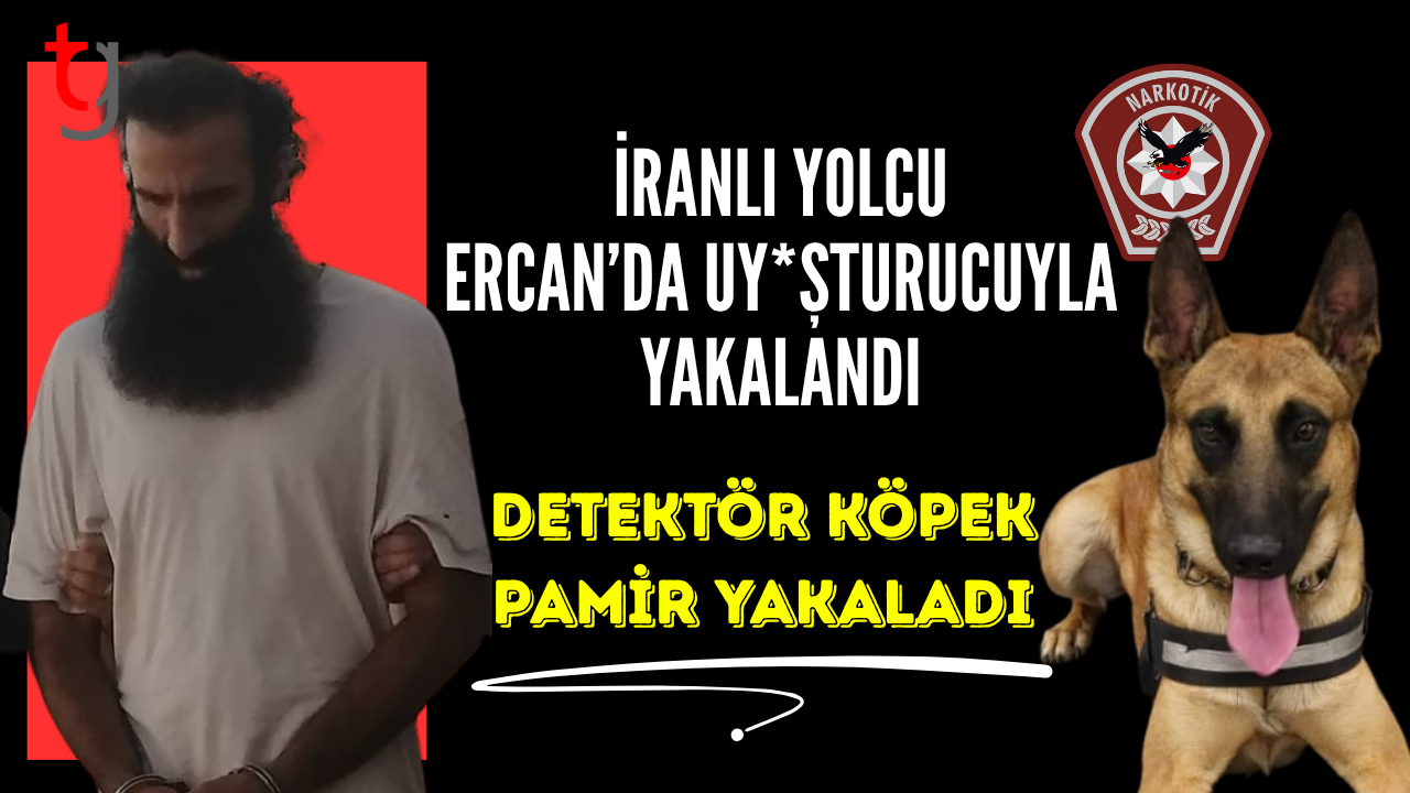 Ercan’da detektör köpek yakaladı: Elektronik sigara ısıtıcısında uy*şturucu bulundu