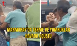 MARMARAY'DA KAVGA: TEKME VE YUMRUKLAR HAVADA UÇUŞTU