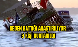 BİLİNMEYEN SEBEBLE BATAN TEKNEDEN 9 KİŞİ KURTARILDI
