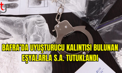 BAFRA’DA HİNTKENEVİRİ KALINTISI BULUNAN EŞYALARLA S.A. TUTUKLANDI