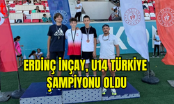 U14 MİLLİ ATLET ERDİNÇ İNÇAY, YÜKSEK ATLAMA BRANŞINDA TÜRKİYE ŞAMPİYONU OLDU