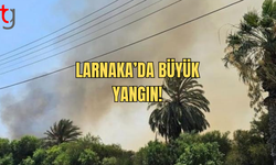 Larnaka Tuz Gölü Karşısında Büyük Yangın!