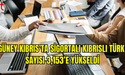 GÜNEY KIBRIS’TA SİGORTALI 3 BİN 153 KIBRISLI TÜRK VAR