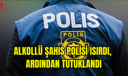 ALKOLLÜ ŞAHIS POLİSİ ISIRDI!