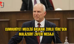 MALAZGİRT ZAFERİ'NİN YIL DÖNÜMÜNDE CUMHURİYET MECLİSİ BAŞKANI ZORLU TÖRE’DEN ANLAMLI MESAJ!