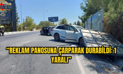 Girne-Tatlısu Yolu’nda Reklam Panosuna Çarpan Araçta Yaralı