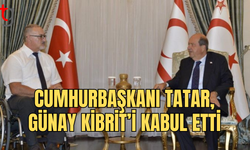 Cumhurbaşkanı Ersin Tatar, Kıbrıs Türk Ortopedik Özürlüler Derneği Başkanı Günay Kibrit’i Kabul Etti