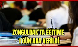 Zonguldak'ta Eğitime 1 gün Ara Verildi