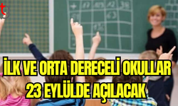 Bakanlar Kurulu Kararıyla Okul Açılış Tarihi 23 Eylül Olarak Belirlendi