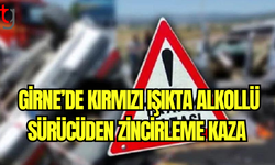 Girne’de Kırmızı Işıkta Alkollü Sürücüden Zincirleme Kaza