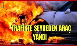 Trafikte seyir halindeki araç yandı