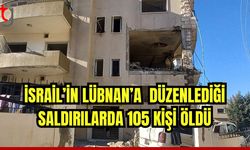 İsrail'in Lübnan'a pazar günü düzenlediği saldırılarda 105 kişi öldü