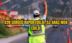 ÜLKE GENELİNDEKİ TRAFİK DENETİMLERİNDE 428 SÜRÜCÜ RAPOR EDİLDİ