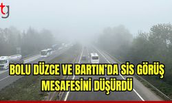 Bolu, Düzce ve Bartın'da sis etkili oldu