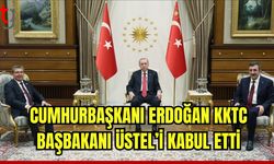 Cumhurbaşkanı Erdoğan, KKTC Başbakanı Üstel'i kabul etti