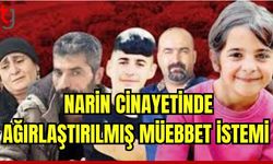 Narin cinayetinde 4 şüpheli hakkında ağırlaştırılmış müebbet istemi