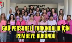 GAÜ Personeli farkındalık için pembeye büründü