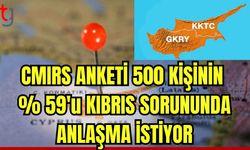 CMIRS anketi: 500 kişinin yüzde 59'u Kıbrıs sorununda anlaşma istiyor