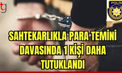 Sahtekarlıkla para temini davasında 1 kişi daha tutuklandı