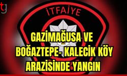 Gazimağusa ve Boğazköy- Kalecik köy arazisinde yangın