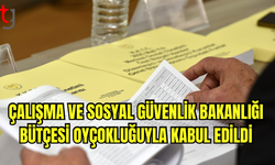 Çalışma Bakanlığı 2025 Bütçesi Onaylandı