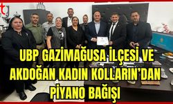 UBP Gazimağusa ilçesi ve Akdoğan Kadın Kolları'ndan piyano bağışı