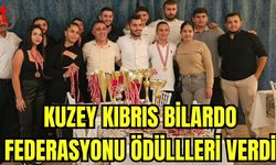 Kuzey Kıbrıs Bilardo Federasyonu ödülleri verdi