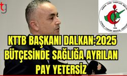 KTTB Başkanı Dalkan: 2025 bütçesinde sağlığa ayrılan pay yetersiz