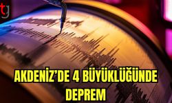 Akdeniz'de 4 büyüklüğünde deprem