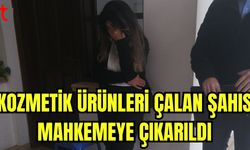 Kozmetik ürünleri çalan şahıs mahkemeye çıkarıldı