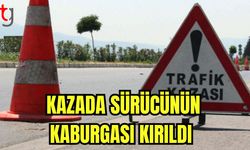 Kazada sürücünün kaburgası kırıldı