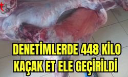 Denetimlerde 448 kilo kaçak et ele geçirildi