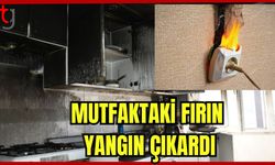 Mutfaktaki fırın yangın çıkardı