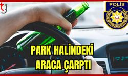 Park halindeki araca çarptı