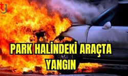 Park halindeki araçta yangın