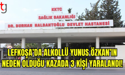 Lefkoşa’da Alkollü Araç Kazası: 3 Kişi Hastaneye Kaldırıldı