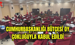 Cumhurbaşkanlığı Bütçesi Oy Çokluğuyla Kabul Edildi