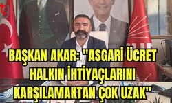 Başkan Erkan Akar: "Asgari Ücret Halkın İhtiyaçlarını Karşılamaktan Çok Uzak"