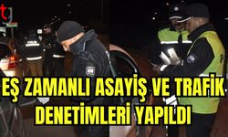 Eş zamanlı asayiş ve trafik denetimleri yapıldı