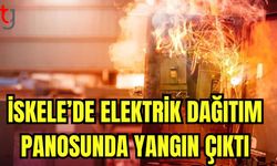 İskele'de elektrik dağıtım panosunda yangın çıktı