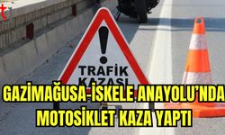 Gazimağusa-İskele Anayolu'nda motosiklet kaza yaptı