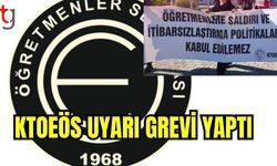 KTOEÖS'ten uyarı grevi yapıldı