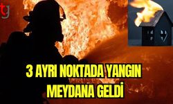 3 ayrı noktada yangın meydana geldi