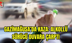 Gazimağusa’da Alkollü Sürücü Kaza Yaptı