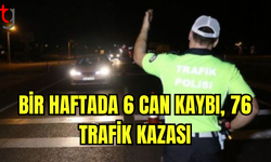 Haftalık Trafik Raporu: 6 Can Kaybı, 76 Kaza