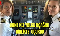 Anne  Kız Yolcu Uçağını Birlikte Uçurdu