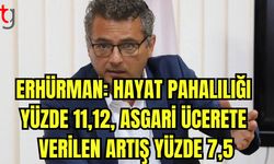 Erhürman: "Hayat pahalılığı yüzde 11,12, asgari ücrete verilen artış yüzde 7,5"