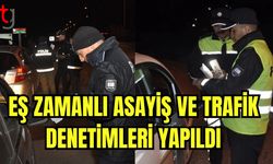 Eş zamanlı asayiş ve trafik denetimleri yapıldı