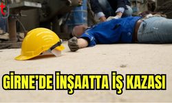Girne'de inşaatta iş kazası